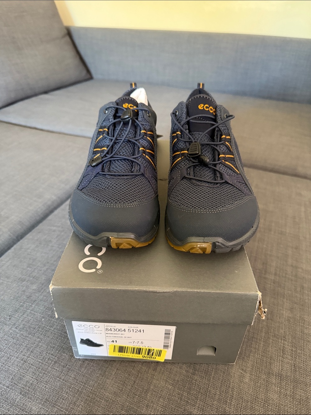 ecco Men's Terracruise II Gore Tex Navy Blue All-Terrain Lace Lock Shoe